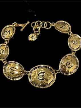 Elizabeth Taylor Necklace Gold Coast For Avon 22kt Gold Plated Signed Vintage